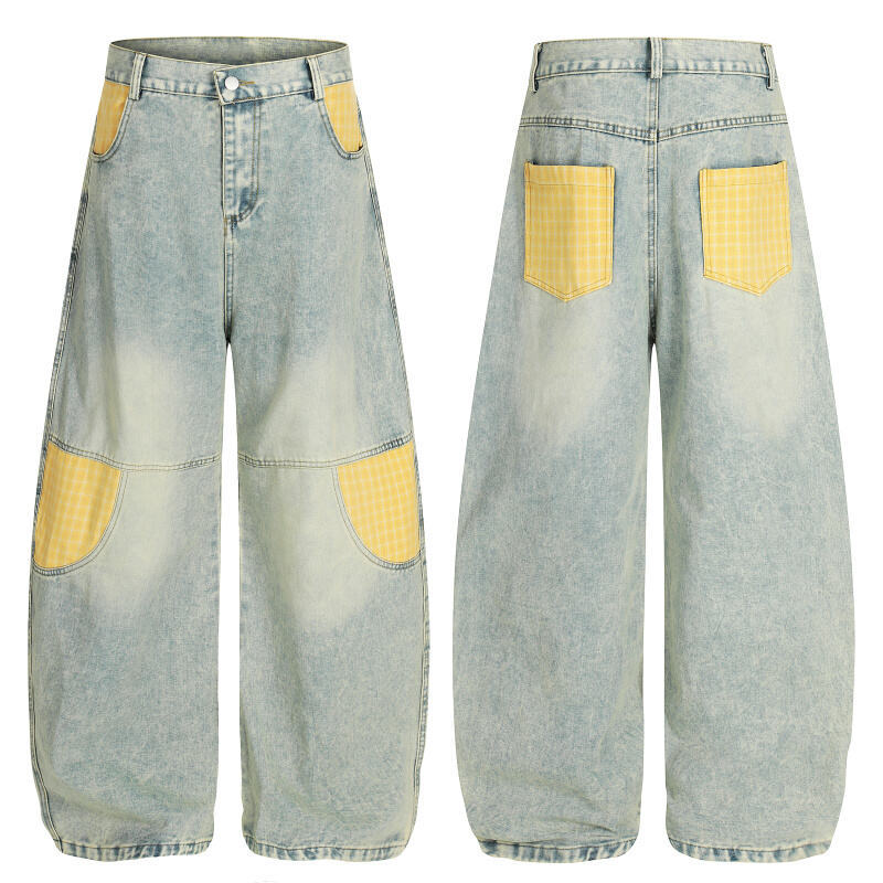 Yellow Patch Bootcut Jeans