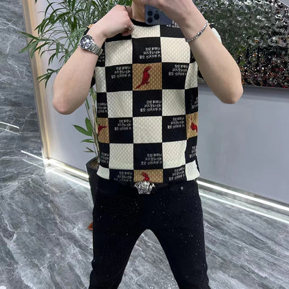 Checker Print Tee