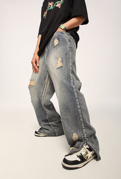 Washed Distressed Jeans