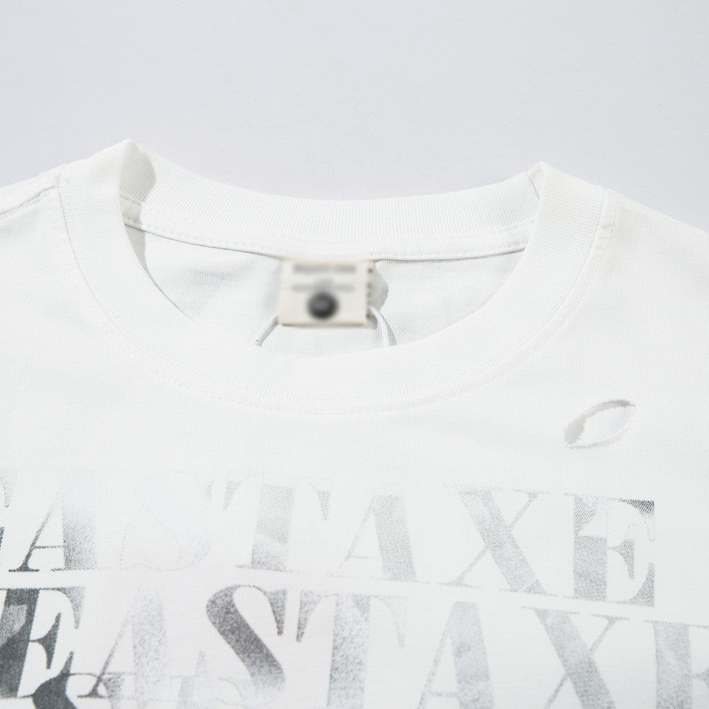 Distressed Letter Tee