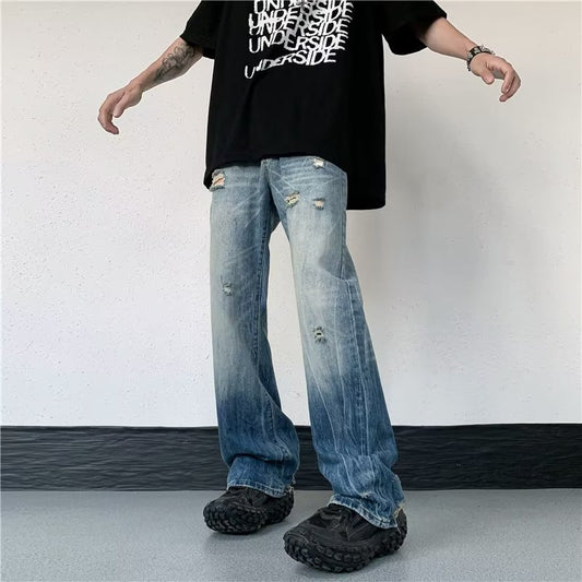 Faded Distress Denim