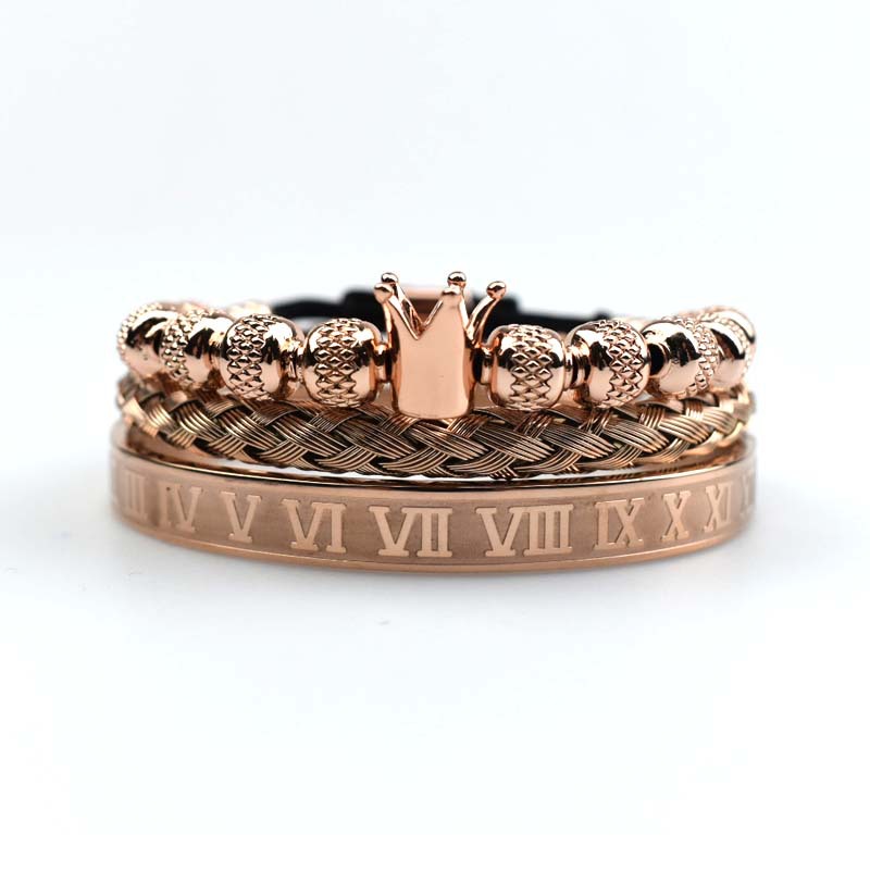 Roman Crown Charm Bracelet