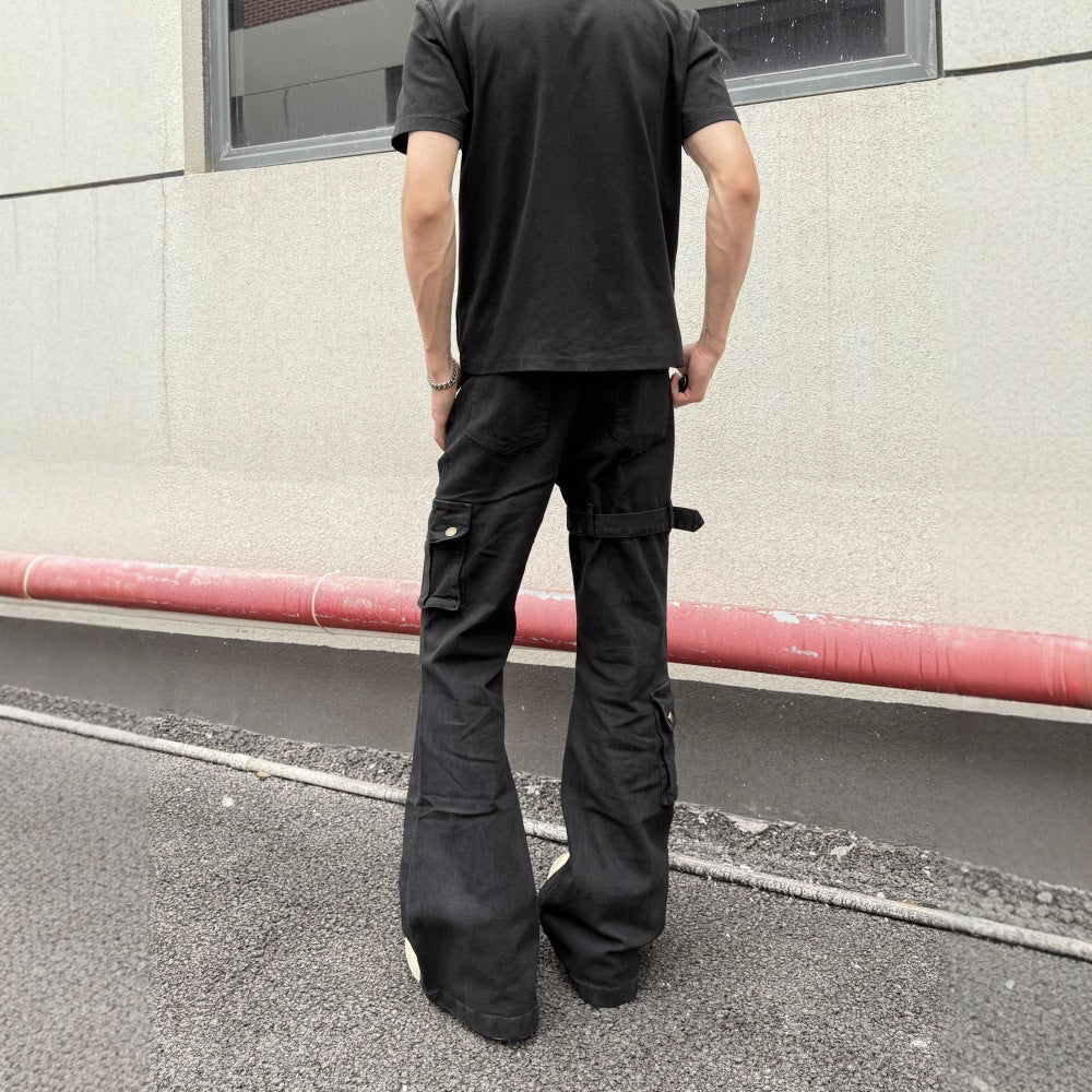 High Street Multi-Pocket Flared Jeans