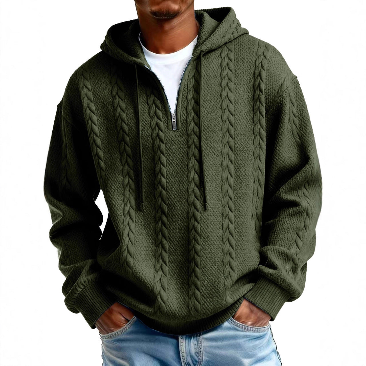 Half-Zip Hooded Sweatshirt