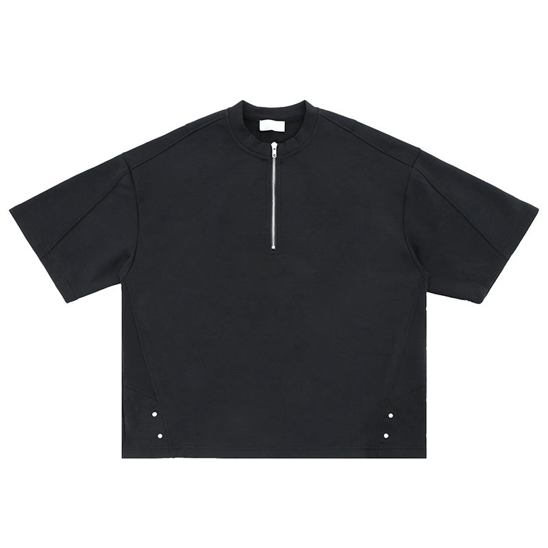 Half Zip Oversized Tee