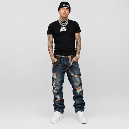 Paint Splatter Jeans