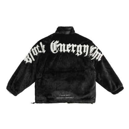Furry Embroidered Jacket