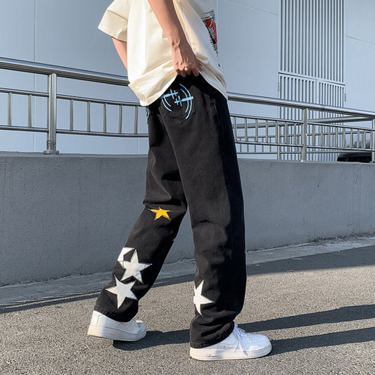 Star Patch Oversized Jeans