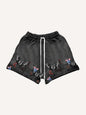 Butterfly Graphic Mesh Shorts