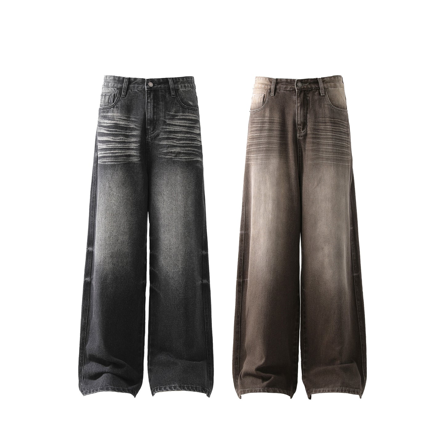Vintage Washed Straight Leg Jeans