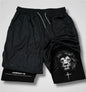 3D Digital Print Double-Layer Shorts