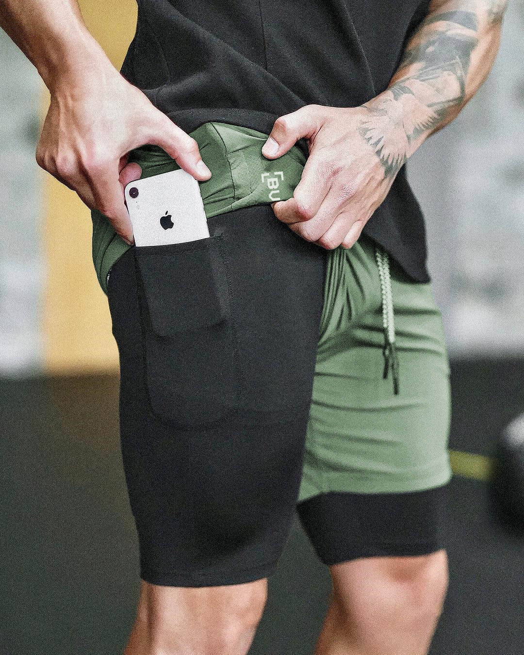 Pocket Compression Shorts front view