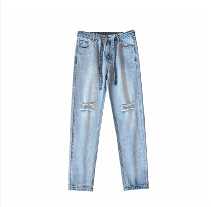 Distressed Washed Jeans