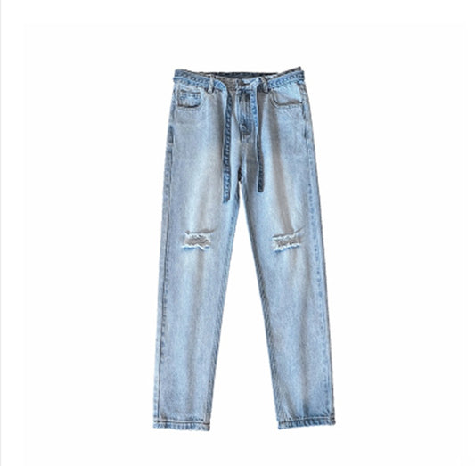 Distressed Washed Jeans