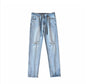 Distressed Washed Jeans