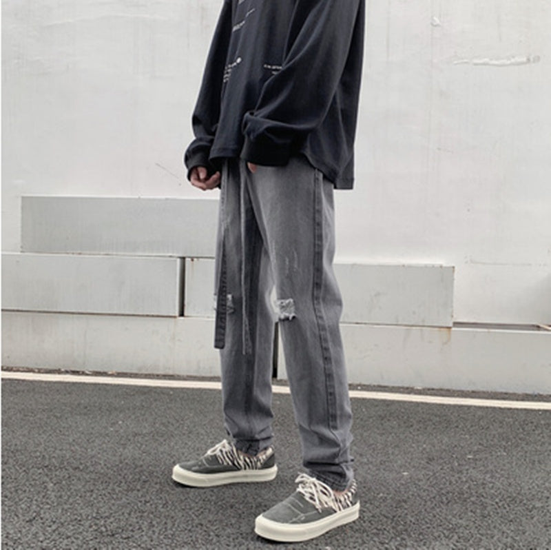 Distressed Washed Jeans