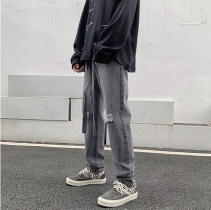 Distressed Washed Jeans
