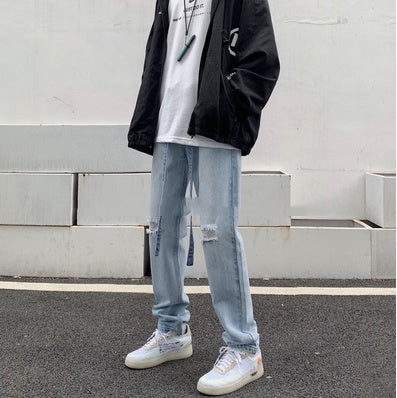 Distressed Washed Jeans