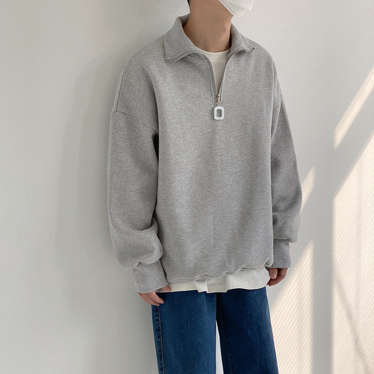 Oversized Quarter Zip Sweater