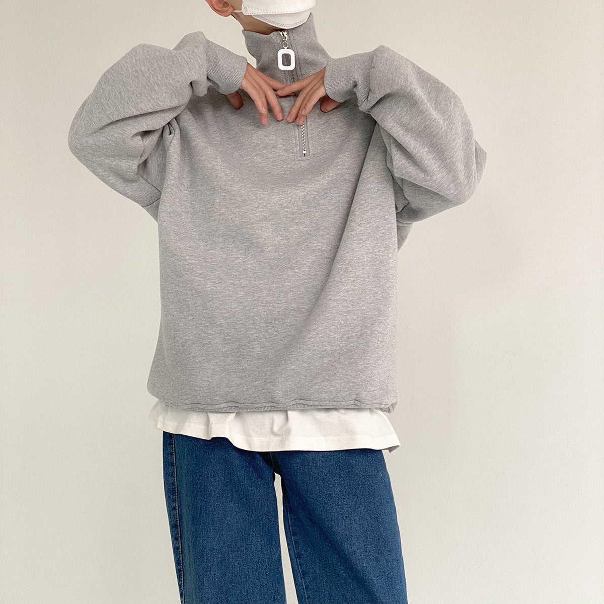 Oversized Quarter Zip Sweater