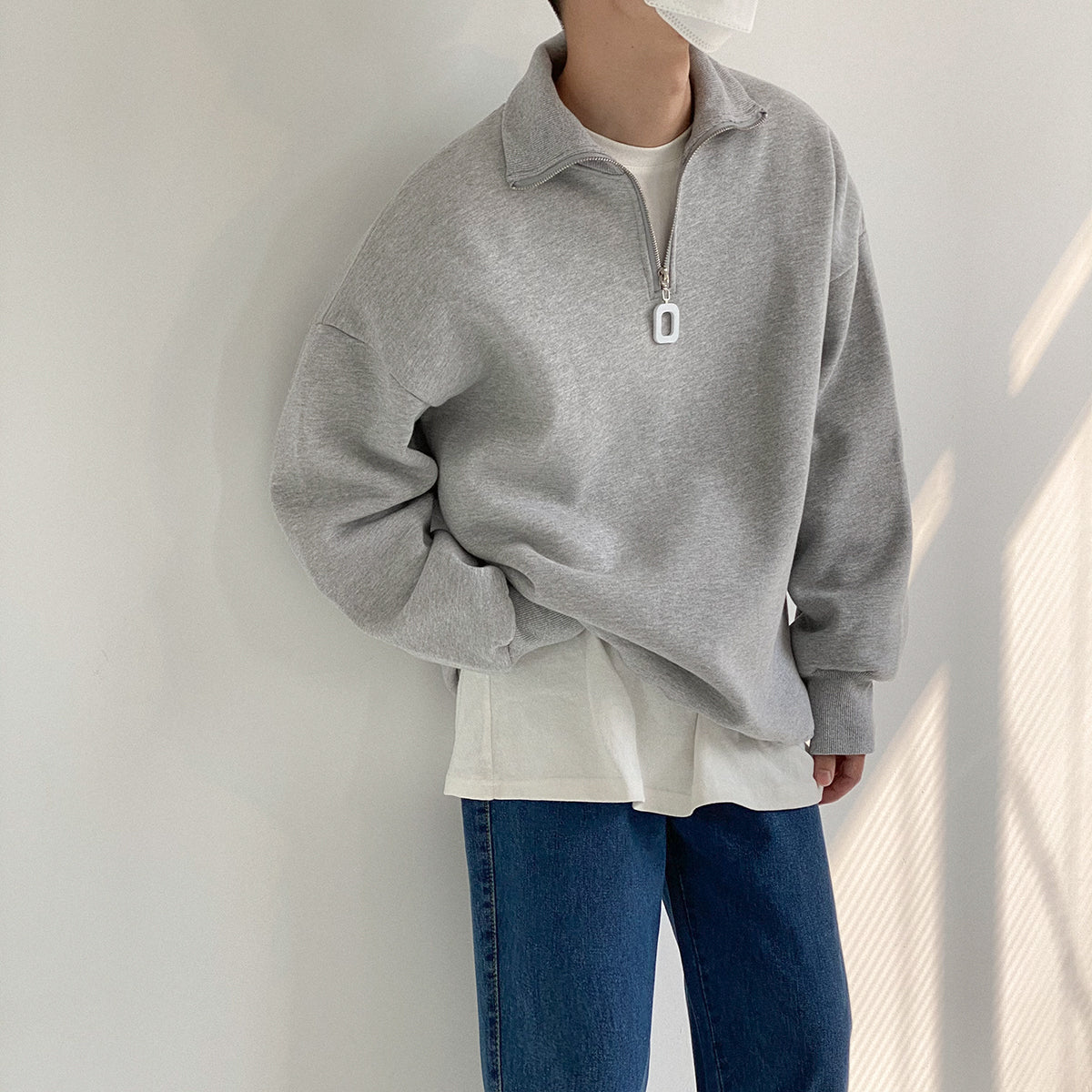 Oversized Quarter Zip Sweater