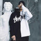 Novien Colorblock Graffiti Streetwear Hoodie