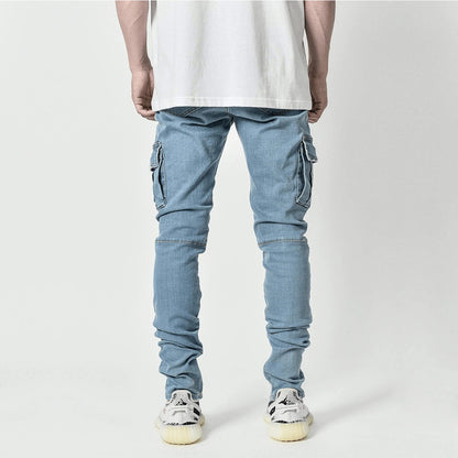 Multi pocket tooling jeans in urban streetwear style