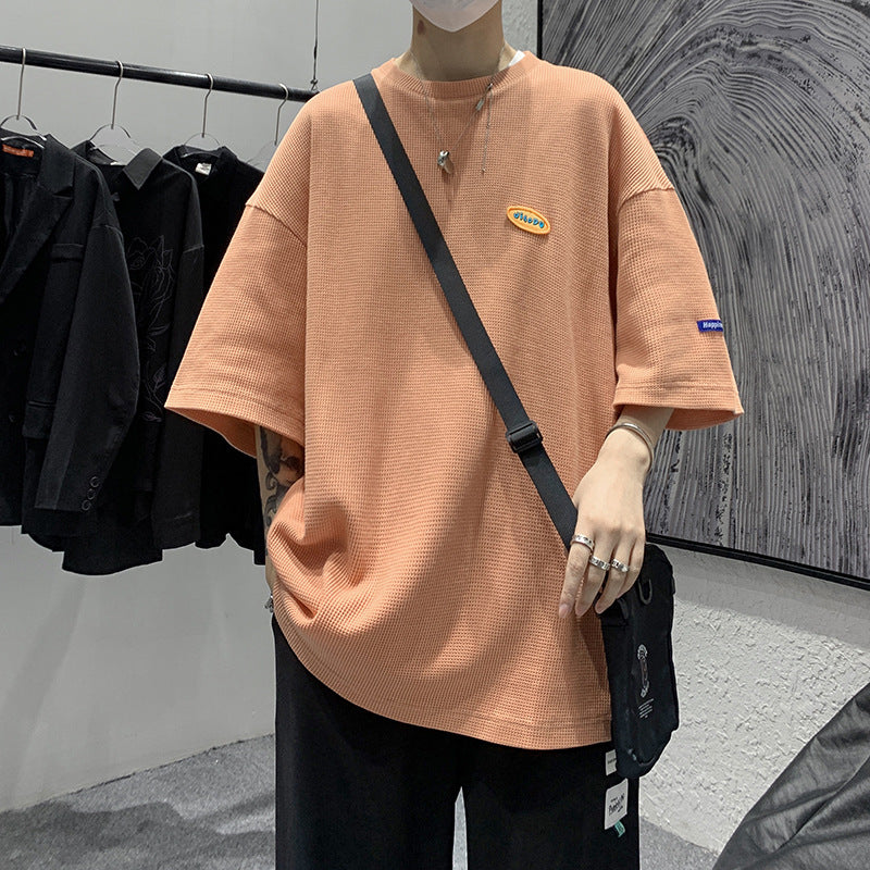 Loose Waffle Half-Sleeve Tee