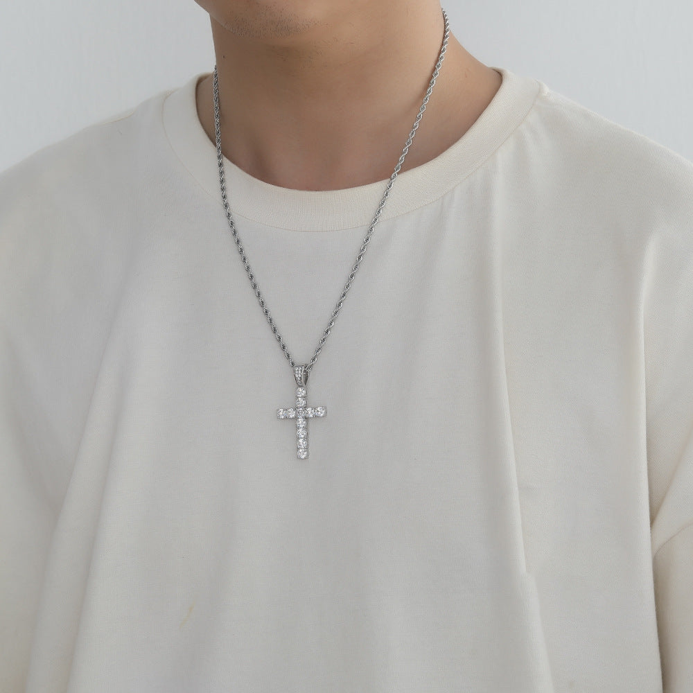 Diamond Cross Chain Necklace