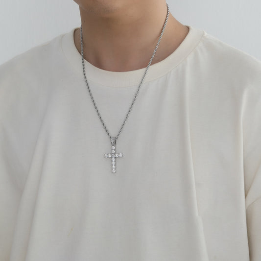 Diamond Cross Chain Necklace