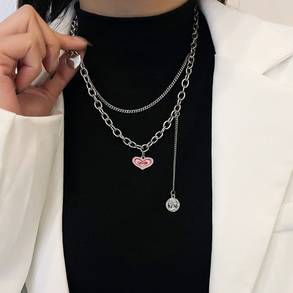 Double Layers Loving Heart Necklace