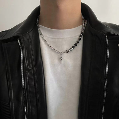 Mixed Chain Pendant Necklace