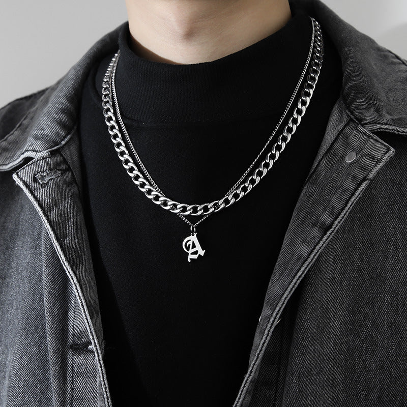 Letter Pendant Necklace
