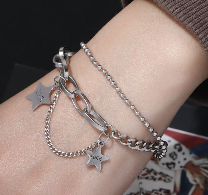Lucky Star Charm Chain Bracelet