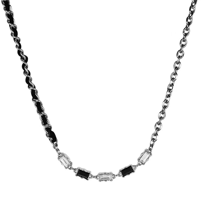 Zircon Stitched Necklace