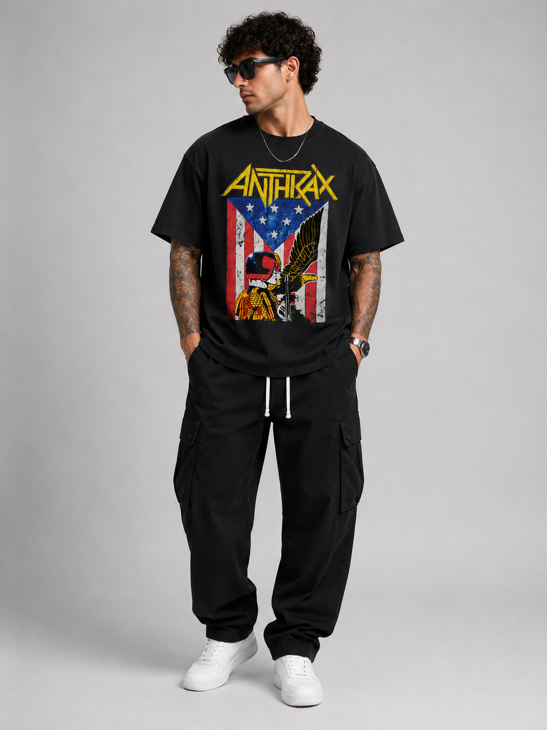 Punk Graphic Cotton Short Sleeve T-Shirt