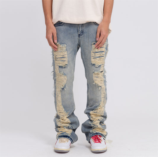 Distressed Stacked Jeans