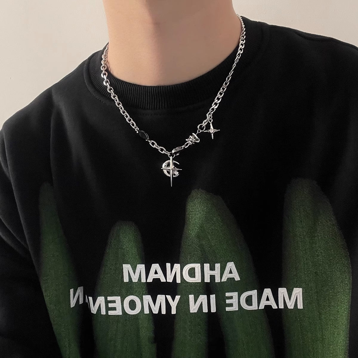 Gemstone Hip-hop Street Necklace