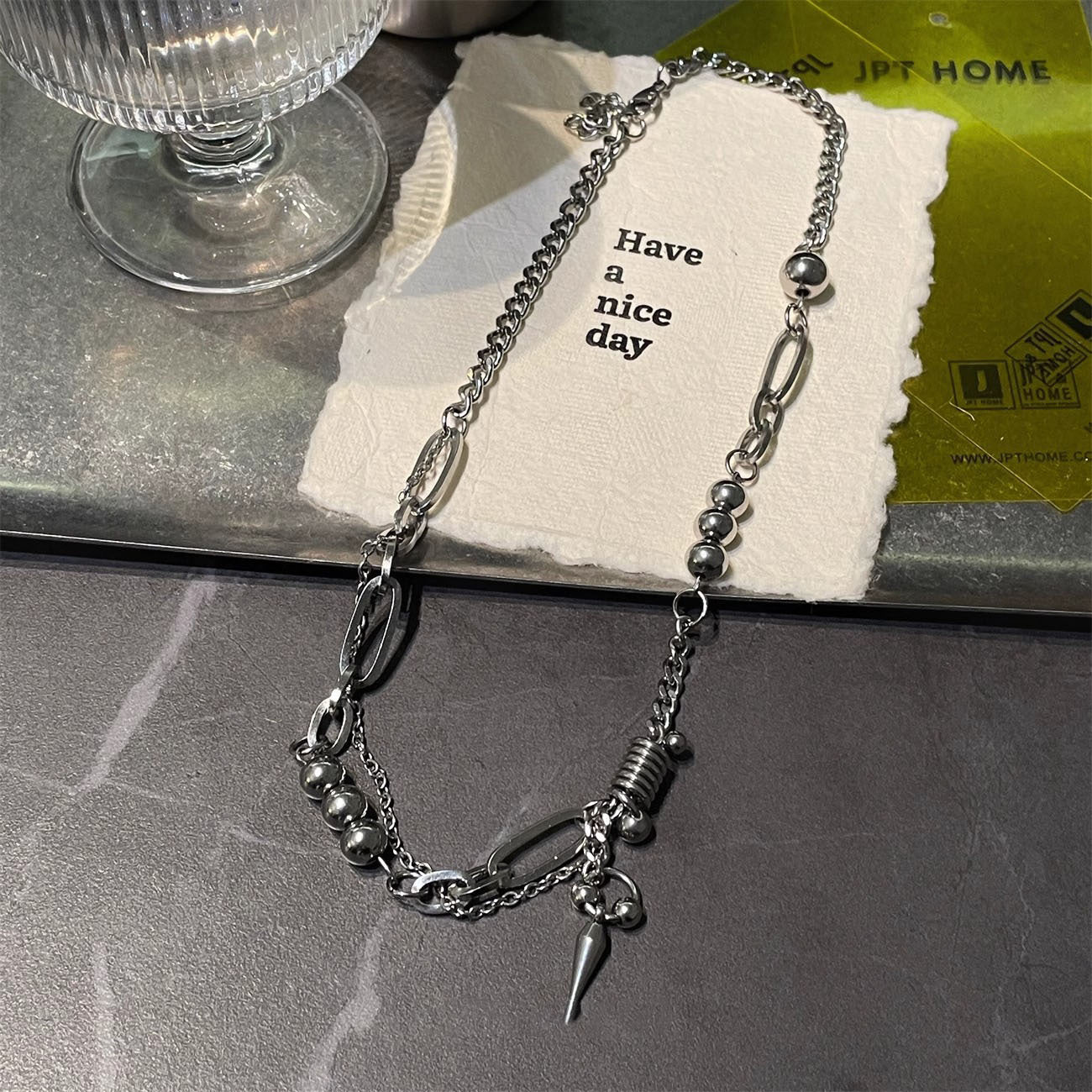 Novien Rivet Splicing Chain Necklace