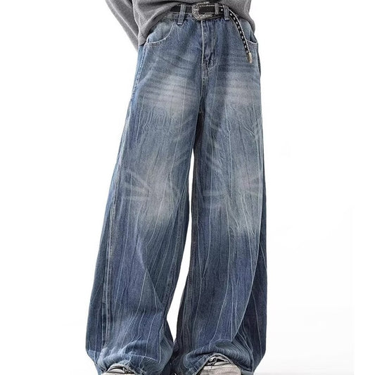 Lightning Wash Wide-Leg Denim