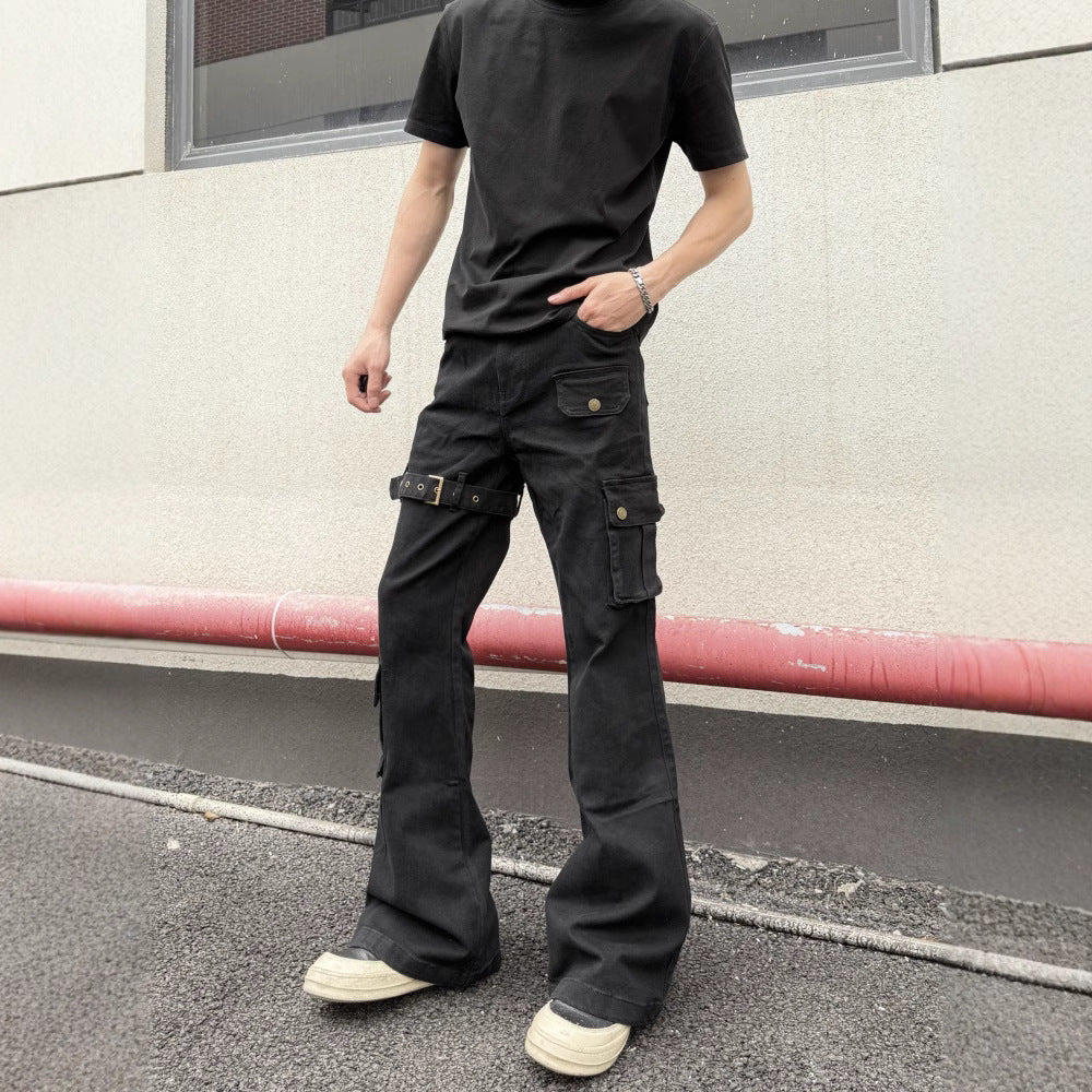 High Street Multi-Pocket Flared Jeans