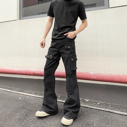 High Street Multi-Pocket Flared Jeans
