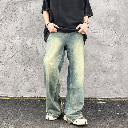 Vintage Wash Straight Jeans