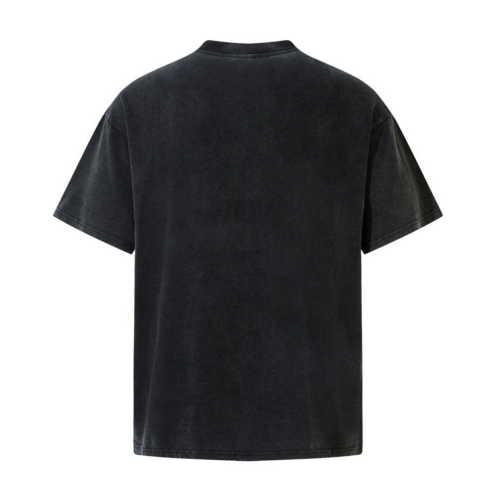 Gothic Letter Wash Short Sleeve Men