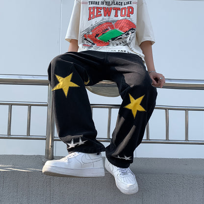 Star Patch Oversized Jeans