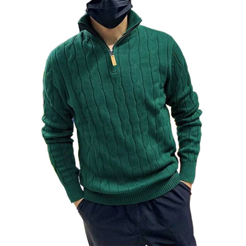 Quarter Zip Knit Sweater