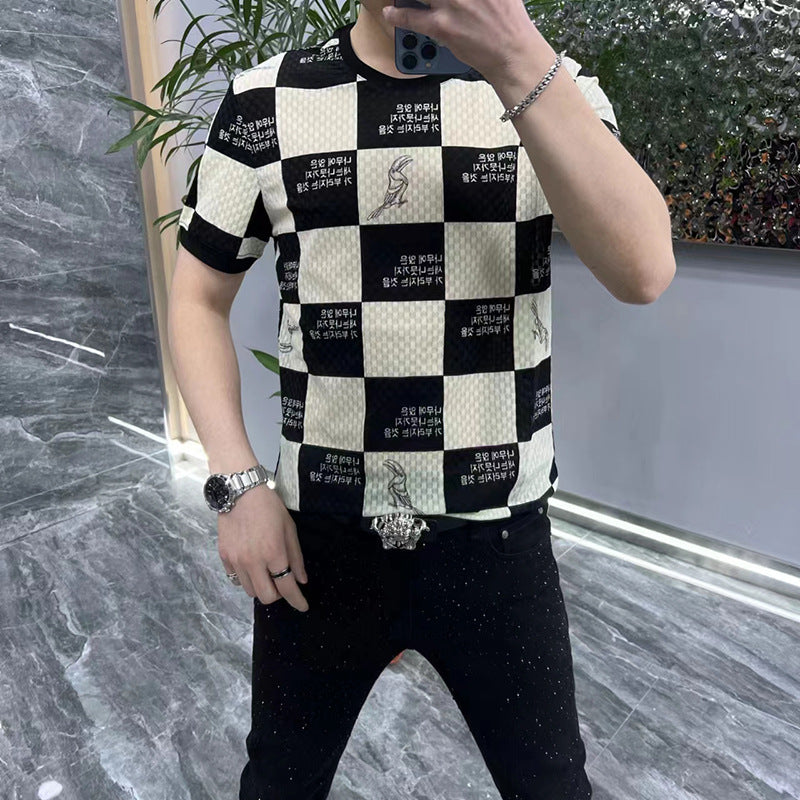 Checker Print Tee