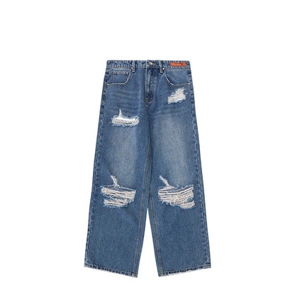 Distressed Wide Leg Jeans