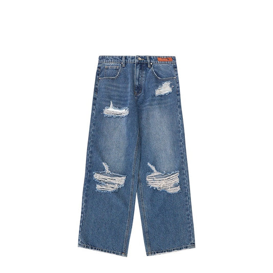 Distressed Wide Leg Jeans