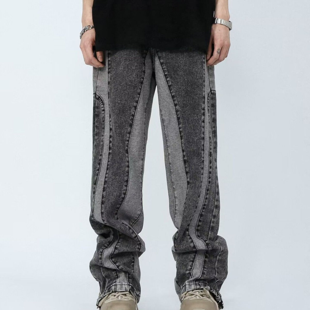 Panel Stitch Denim Jeans